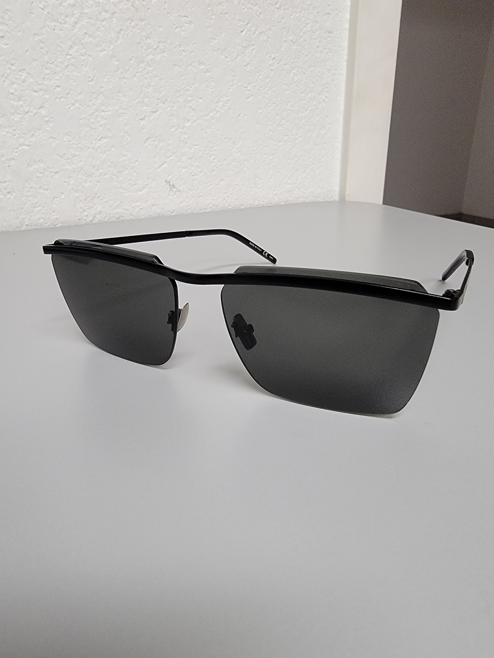 Saint Laurent Black Rimless Square Sunglasses